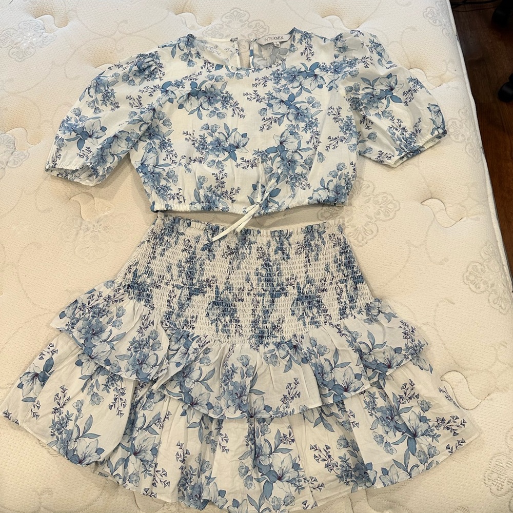 Intermix floral Poppy crop top and Mariah skirt set